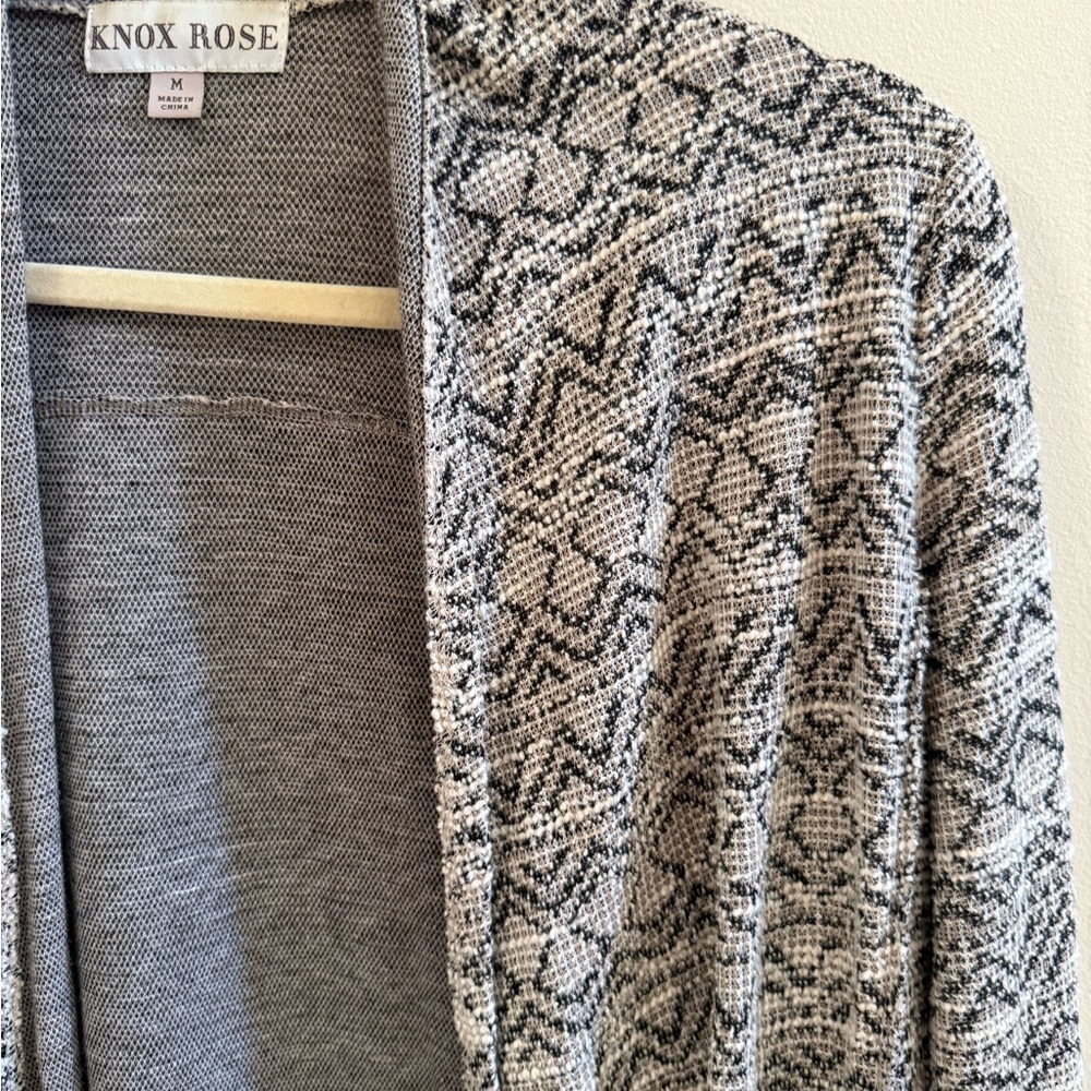 Knox Rose Textured Cardigan w/Sleeve Detail